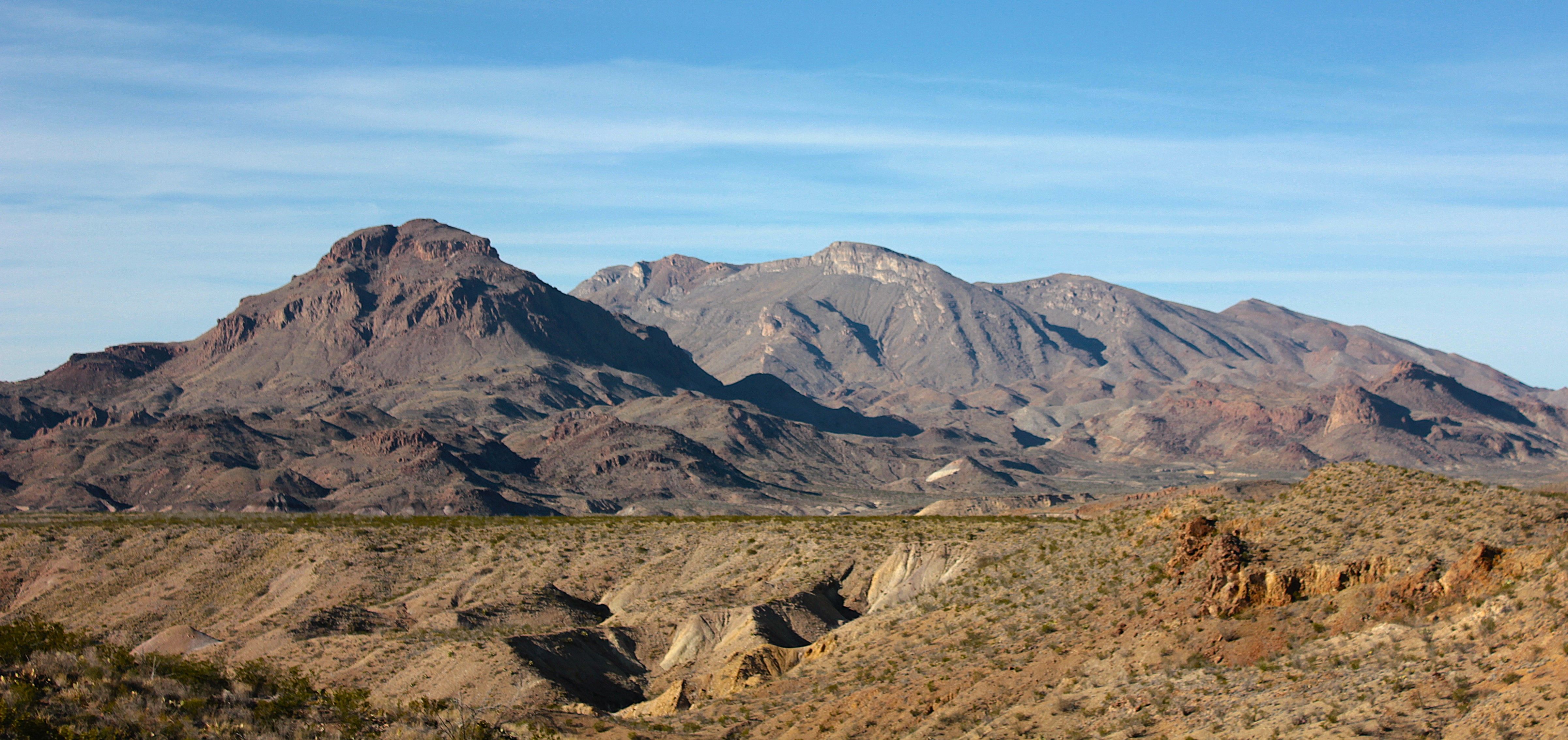 Christmas Mountains viewed from the south in Texas